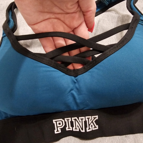 Set of 3 PINK Sports Bras - Picture 3 of 13